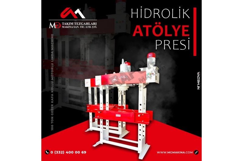 100 Ton Motorlu Linda Machine Hidrolik Atölye Presi