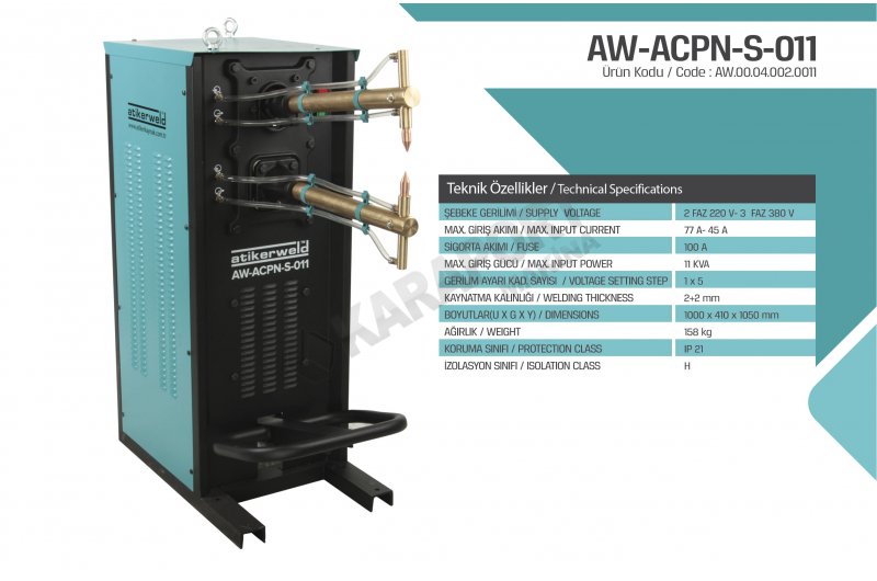 11 KW Punta Kaynak Makinesi