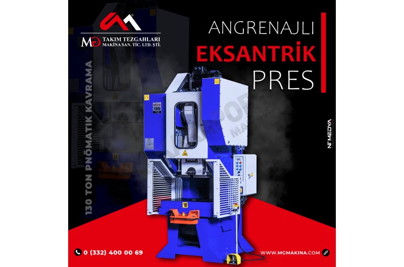 130 Ton Pnömatik Kavrama Angrenajlı Eksantrik Pres