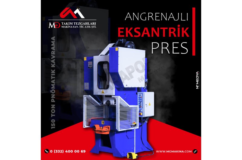 150 Ton Pnömatik Kavrama Angrenajlı Eksantrik Pres
