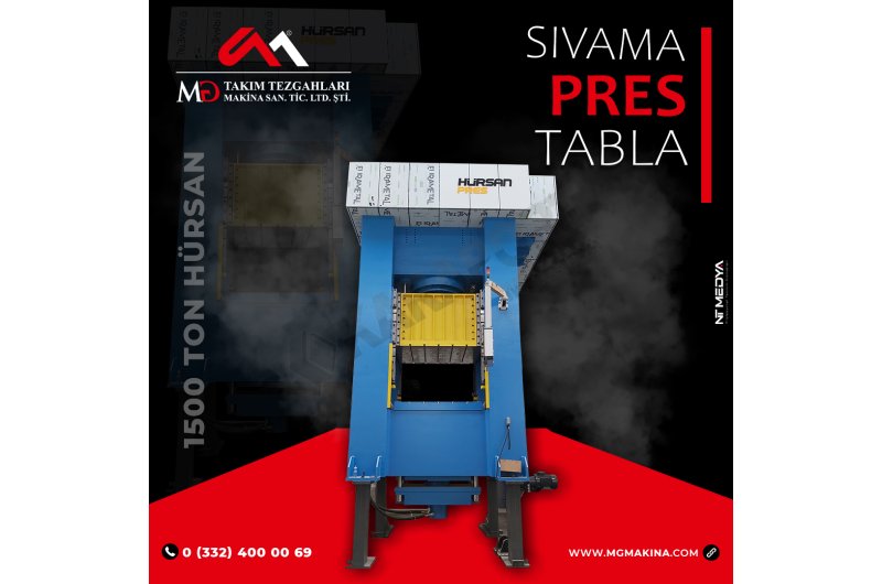 1500 Ton Hürsan Sıvama Pres Tabla 1800 x 1500