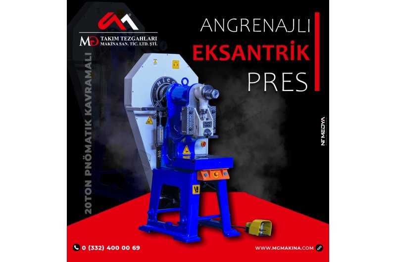 20 Ton Pnömatik Kavrama Angrenajlı Eksantrik Pres
