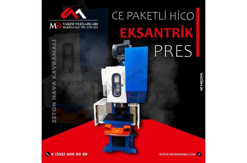 25 Ton Hava Kavramalı CE Paketli Hico Eksantrik Pres ( SIFIR )
