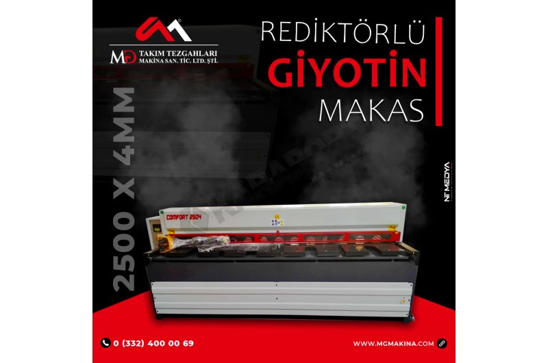2500 x 4mm Rediktörlü Giyotin Makas - Guillotine Machines ( SIFI