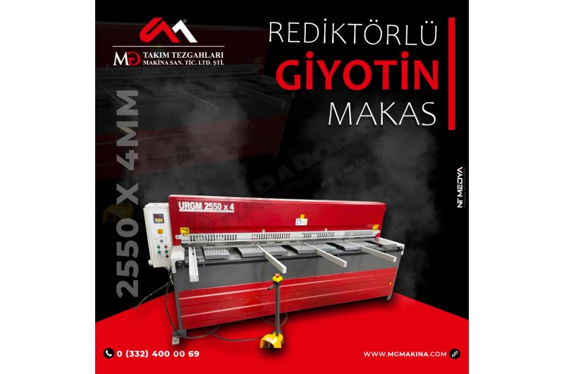 2550 x 4mm Rediktörlü Giyotin Makas - Guillotine Machines