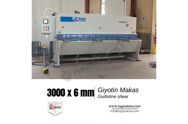 3000 x 6mm guillotine shear - Giyotin Makas