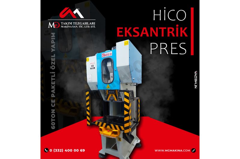 60 Ton CE Paketli Özel Yapım Hico Eksantrik Pres ( SIFIR )