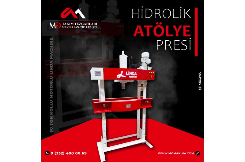 60 Ton Gezer Kafa Motorlu Linda Hidrolik Atölye presi