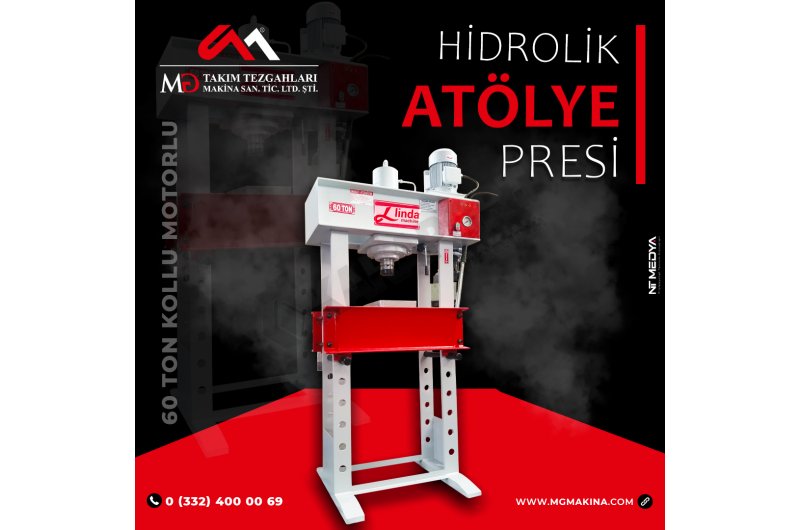 60 Ton Kollu Motorlu Hidrolik ATölye Presi
