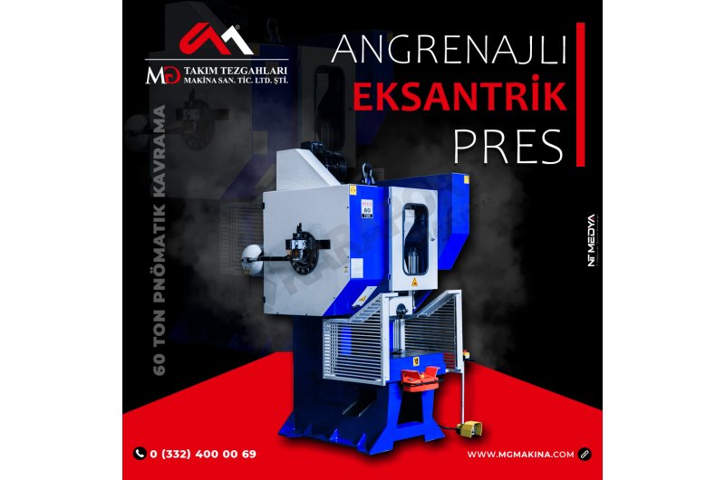 60 Ton Pnömatik Kavrama Angrenajlı Eksantrik Pres