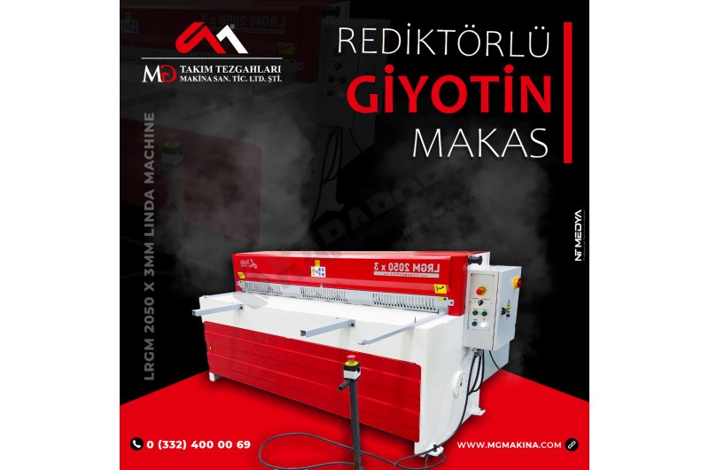 LRGM 2050 x 3mm Linda Machine Rediktörlü Giyotin Makas