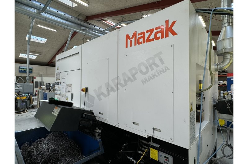Mazak HQR 200 MSY Çift Ayna ve Spindle C-Y Eksen CNC Torna ve Sü