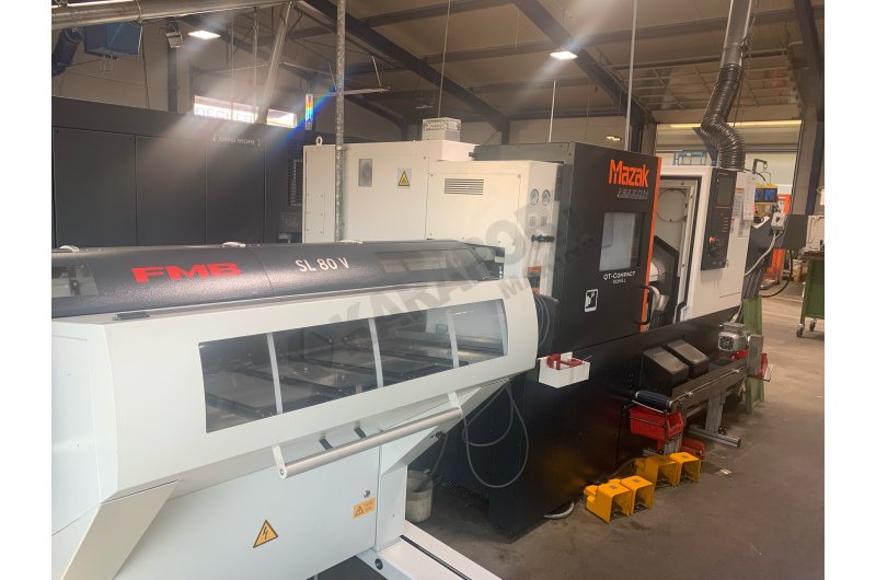 MAZAK QT-COMPACT 100MS L C Eksen Çift Ayna CNC Torna ve Sürücü